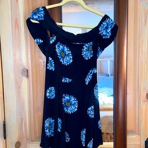Reformation black & blue floral sundress